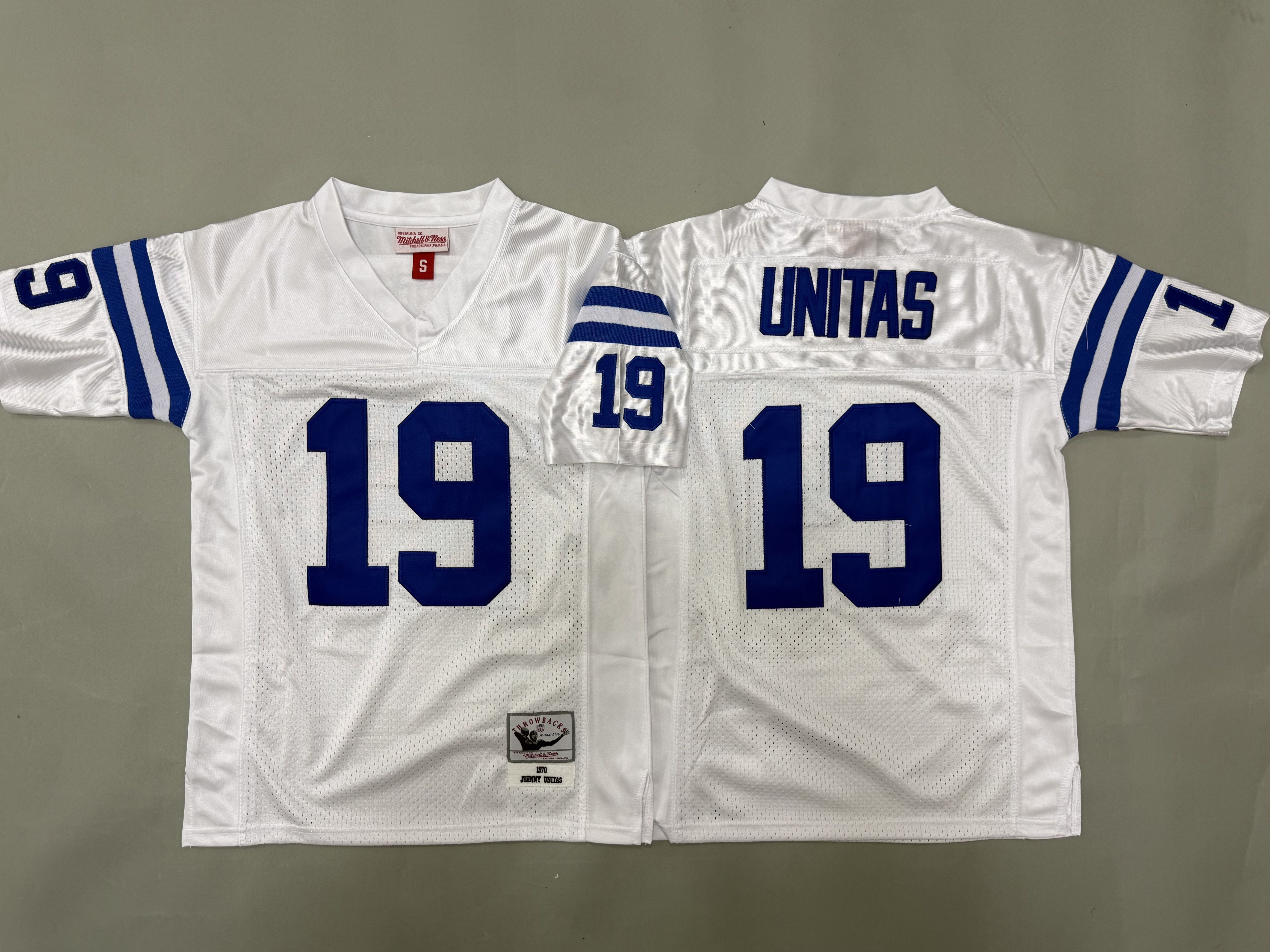 Youth 2026 Indianapolis Colts #19 Unitas White Throwback Limited NFL Jersey style 01